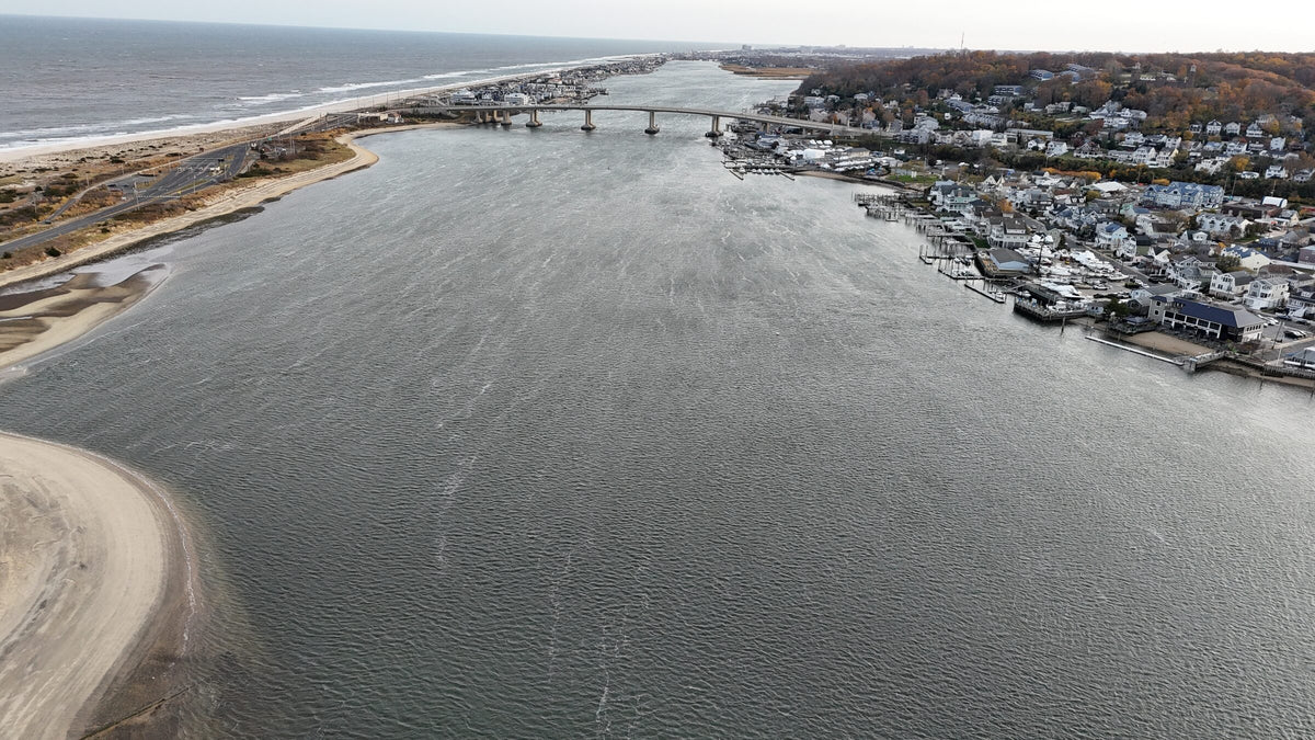 Aerial view of the Jersey Shore coastline