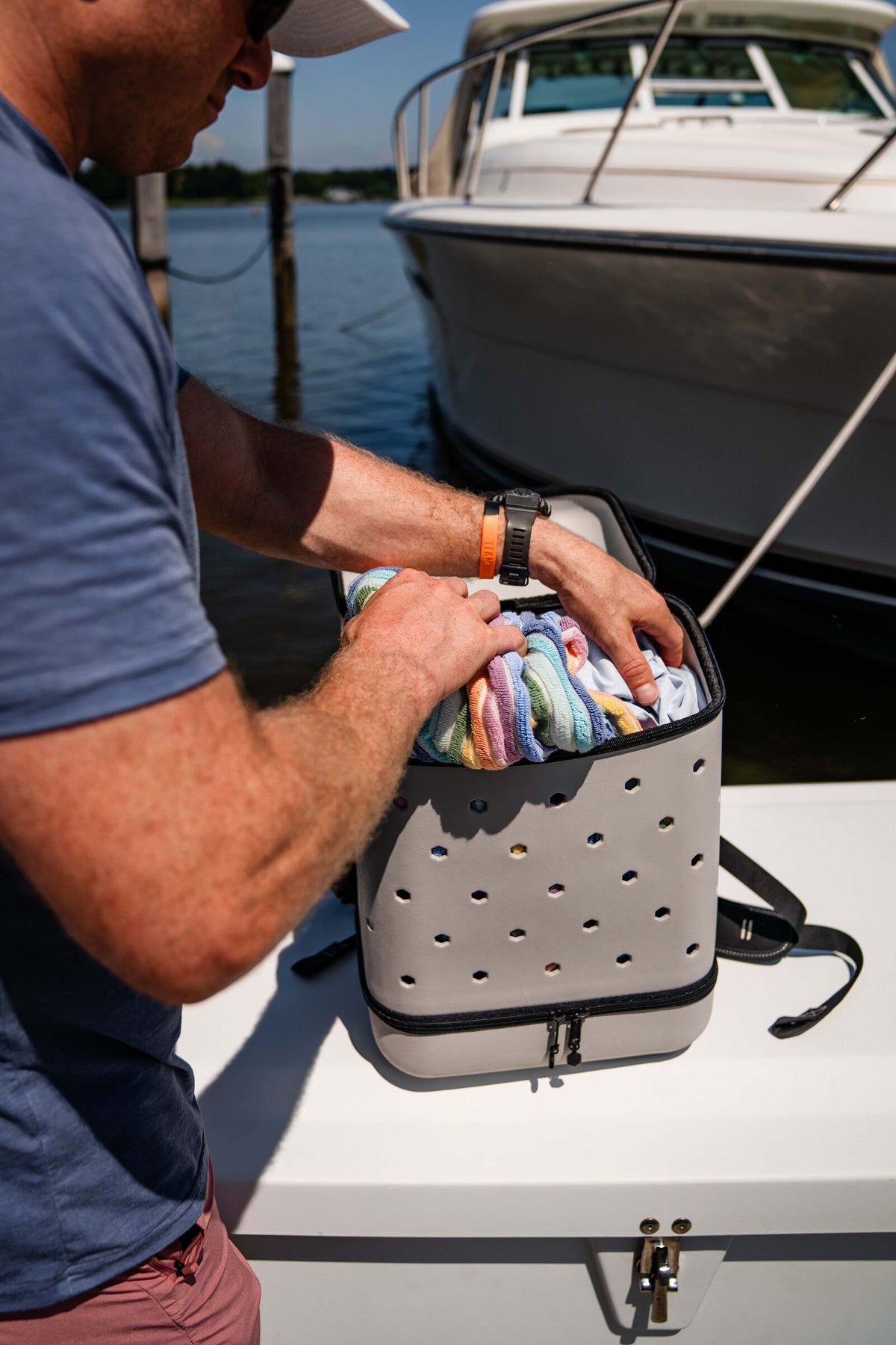MULUS ROAMER being packed beside a boat